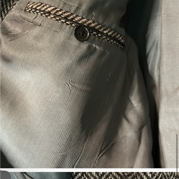 Sears Vintage Tweed Wool Jacket Grey Herringbone Blazer Sportcoat 44T‎ - Picture 8 of 14